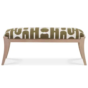 Arielle Bench, Olive/White