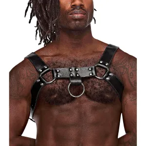 Aries Leather Harness - One Size - Black