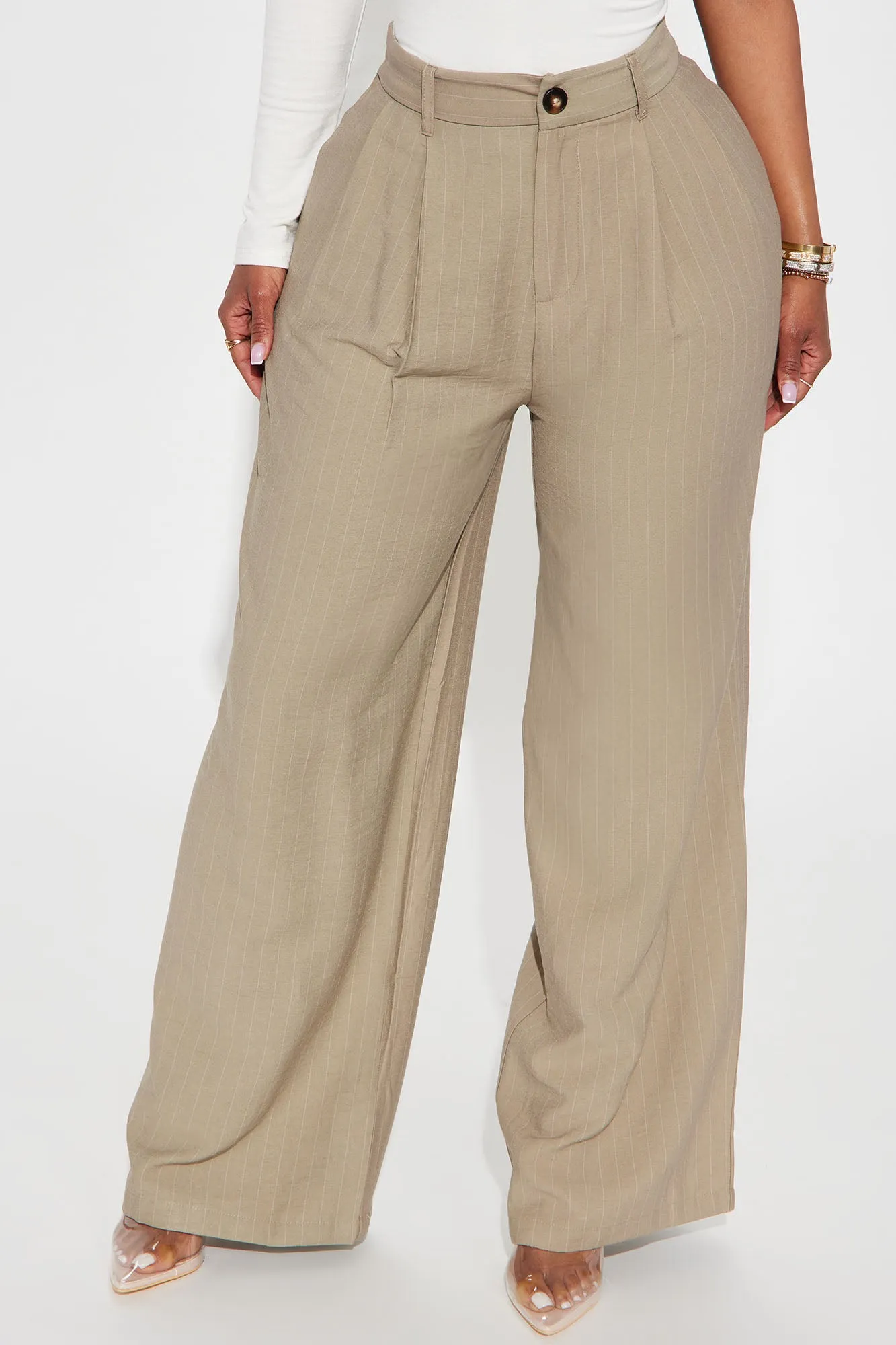 Aris Pinstripe Trouser - Mocha/combo