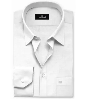 ARISER Uber Pearl White Cotton Rich Blend Solid Formal Slim Fit Full Sleeve Shirt for Men (Pack of 1) - UB90800