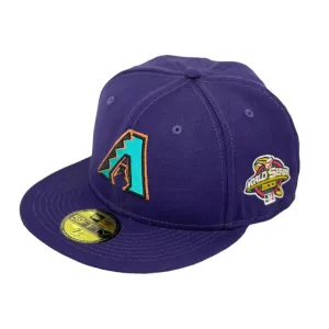 ARIZONA DIAMONDBACKS PURPLE (2001 WORLD SERIES) NEW ERA 59FIFTY FITTED (GREY BRIM)