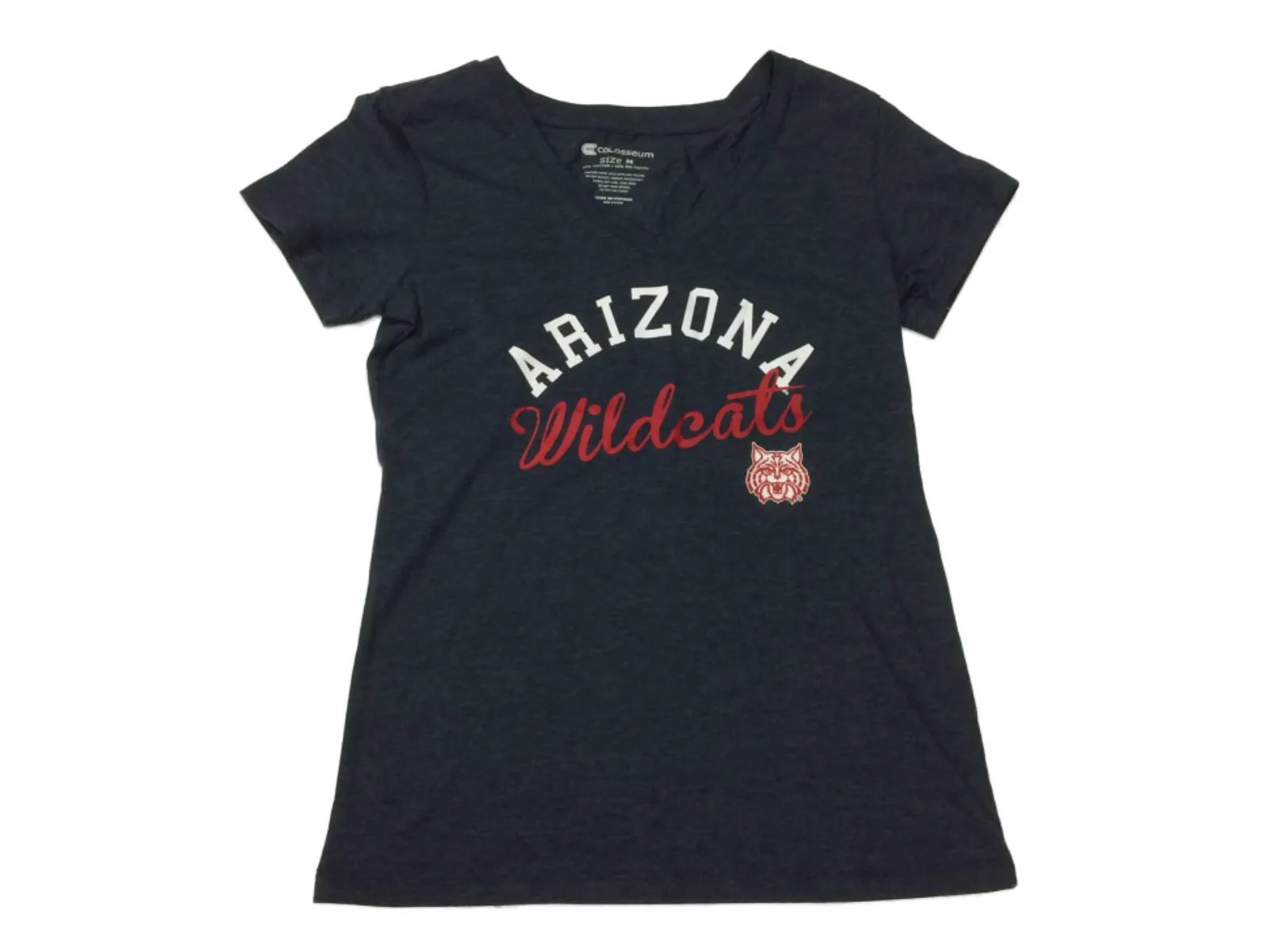 Arizona Wildcats Colosseum WOMENS Navy Short Sleeve V-Neck T-Shirt (M)