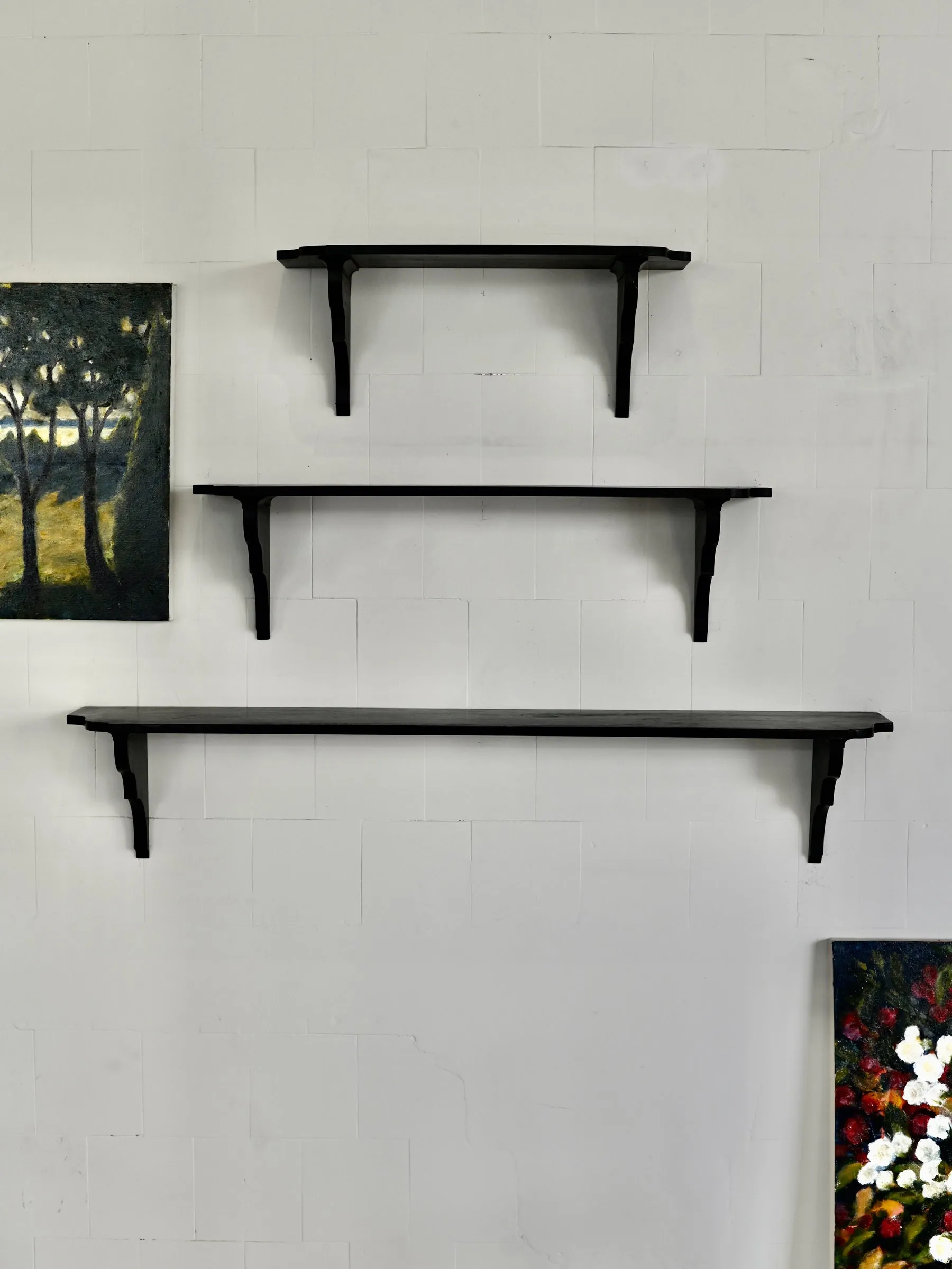 Arlette Shelf (Size 3) - Black Waxed Finish