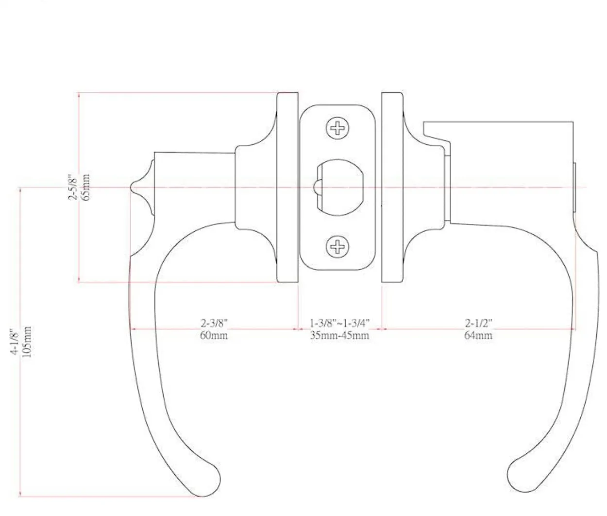 Arlington Matte Black Entry Lever with Matching Single Cylinder Deadbolt Combo Pack