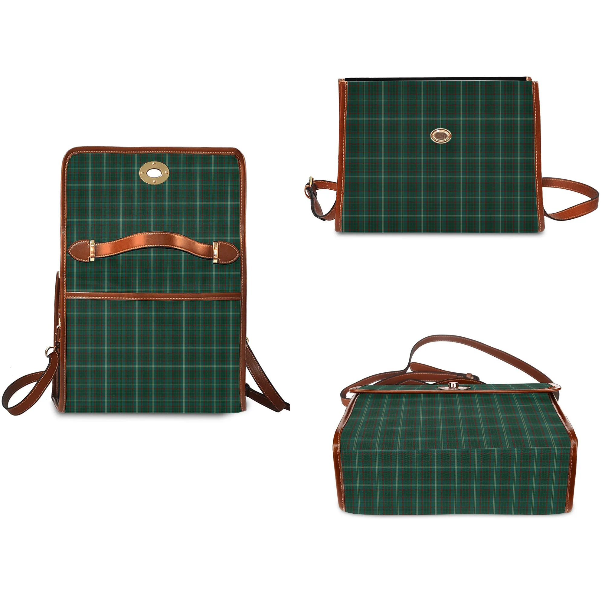 Armagh County Ireland Tartan Waterproof Canvas Bag