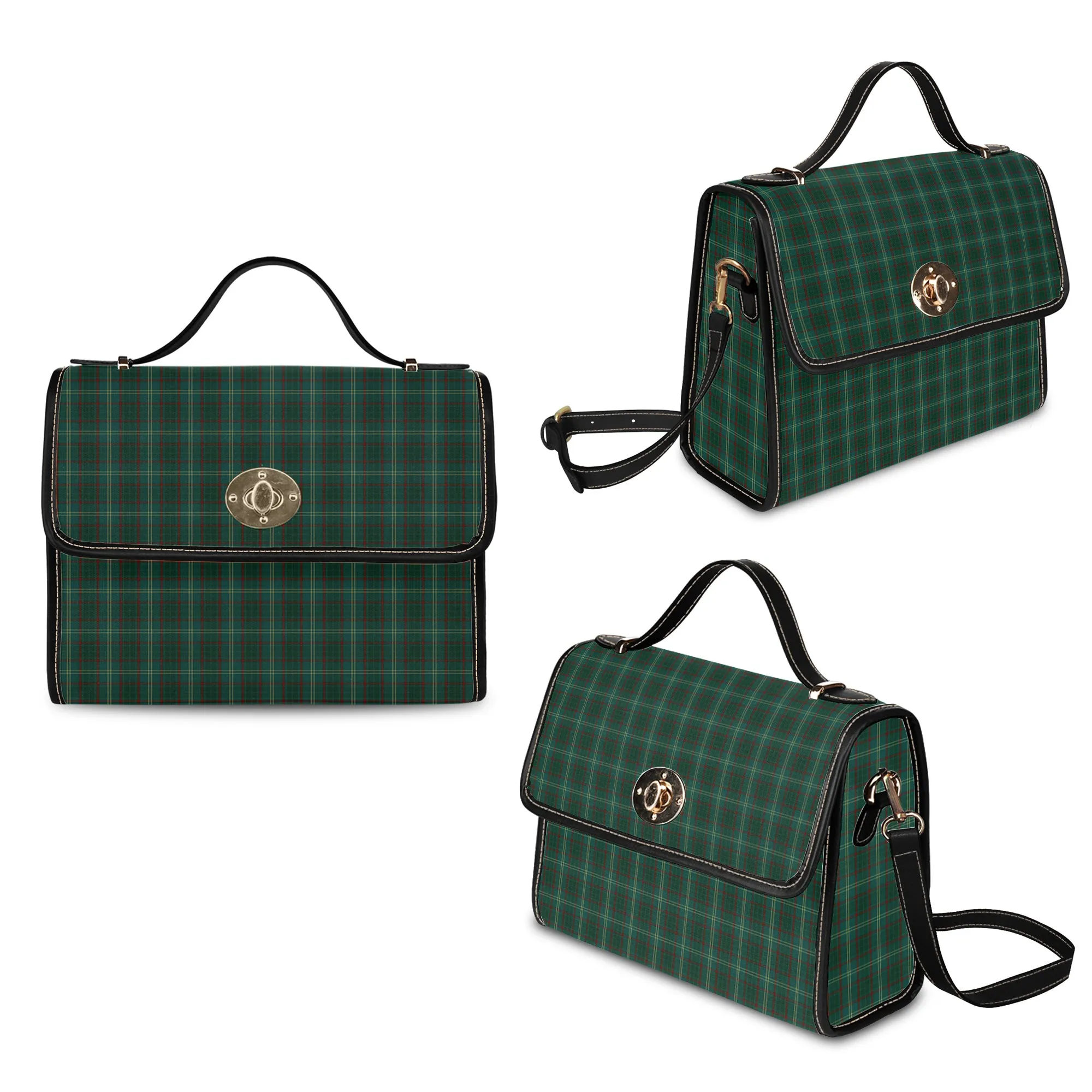 Armagh County Ireland Tartan Waterproof Canvas Bag