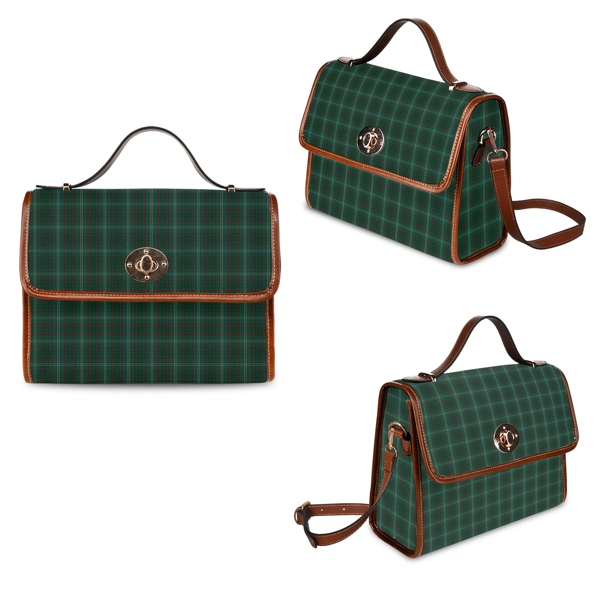 Armagh County Ireland Tartan Waterproof Canvas Bag