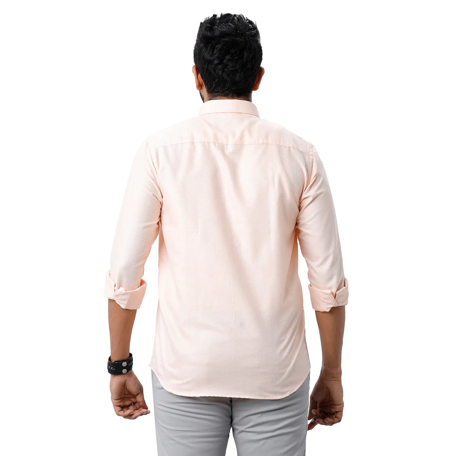 Armani - Pearl Peach Formal Shirts for Men | Ariser