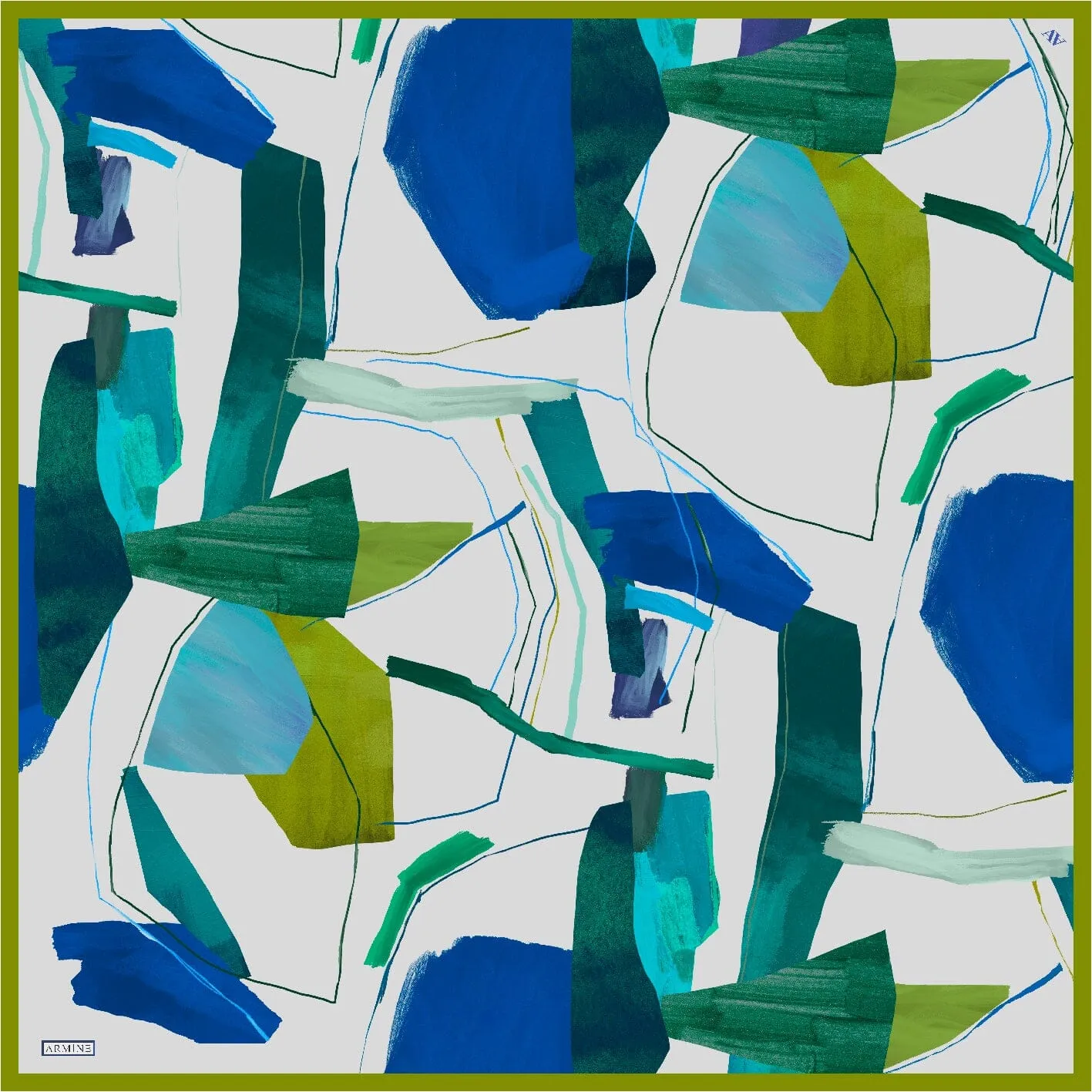 Armine Abstract Harmony Silk Scarf #1