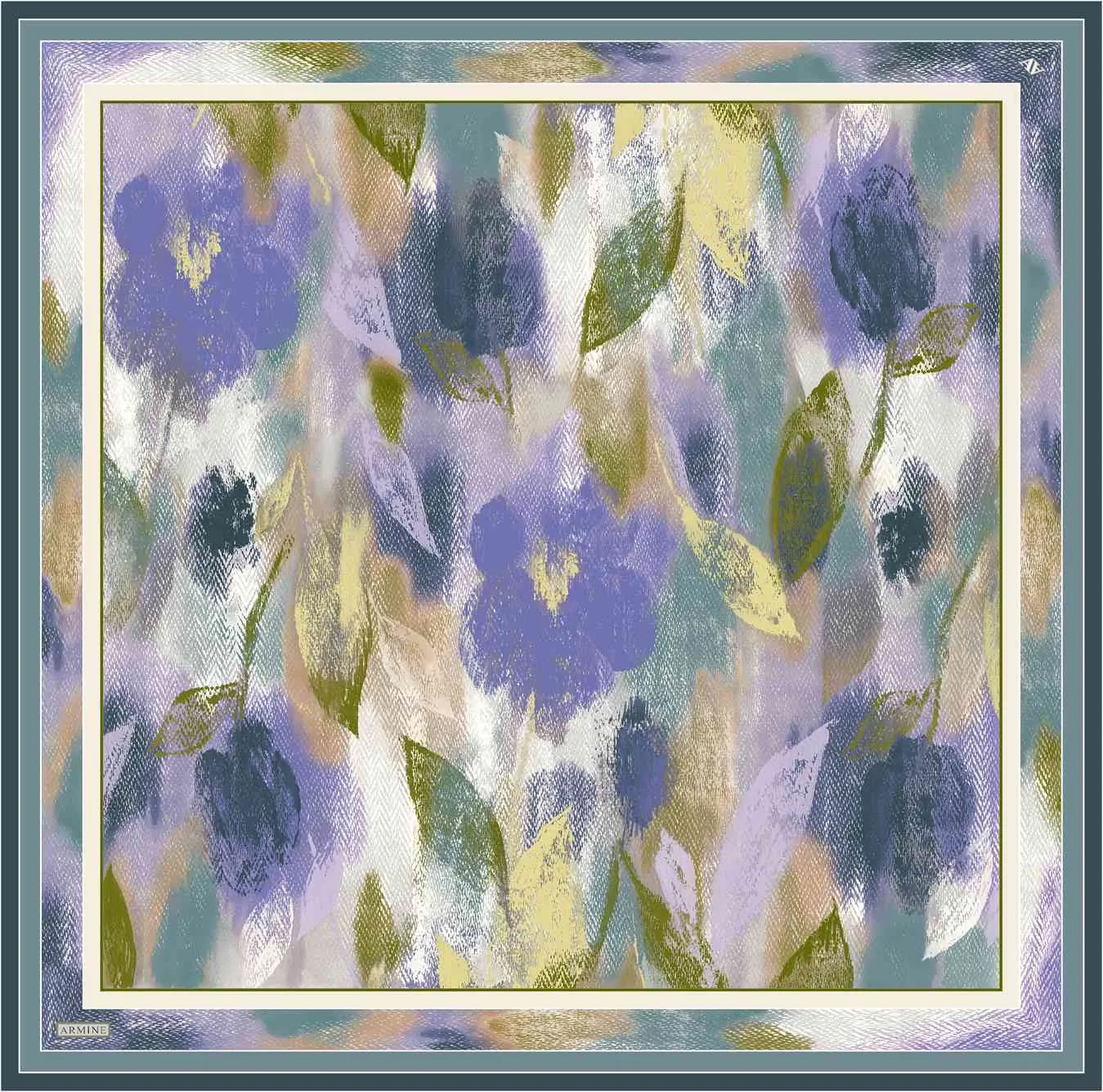 Armine Elara Floral Silk Scarf #52