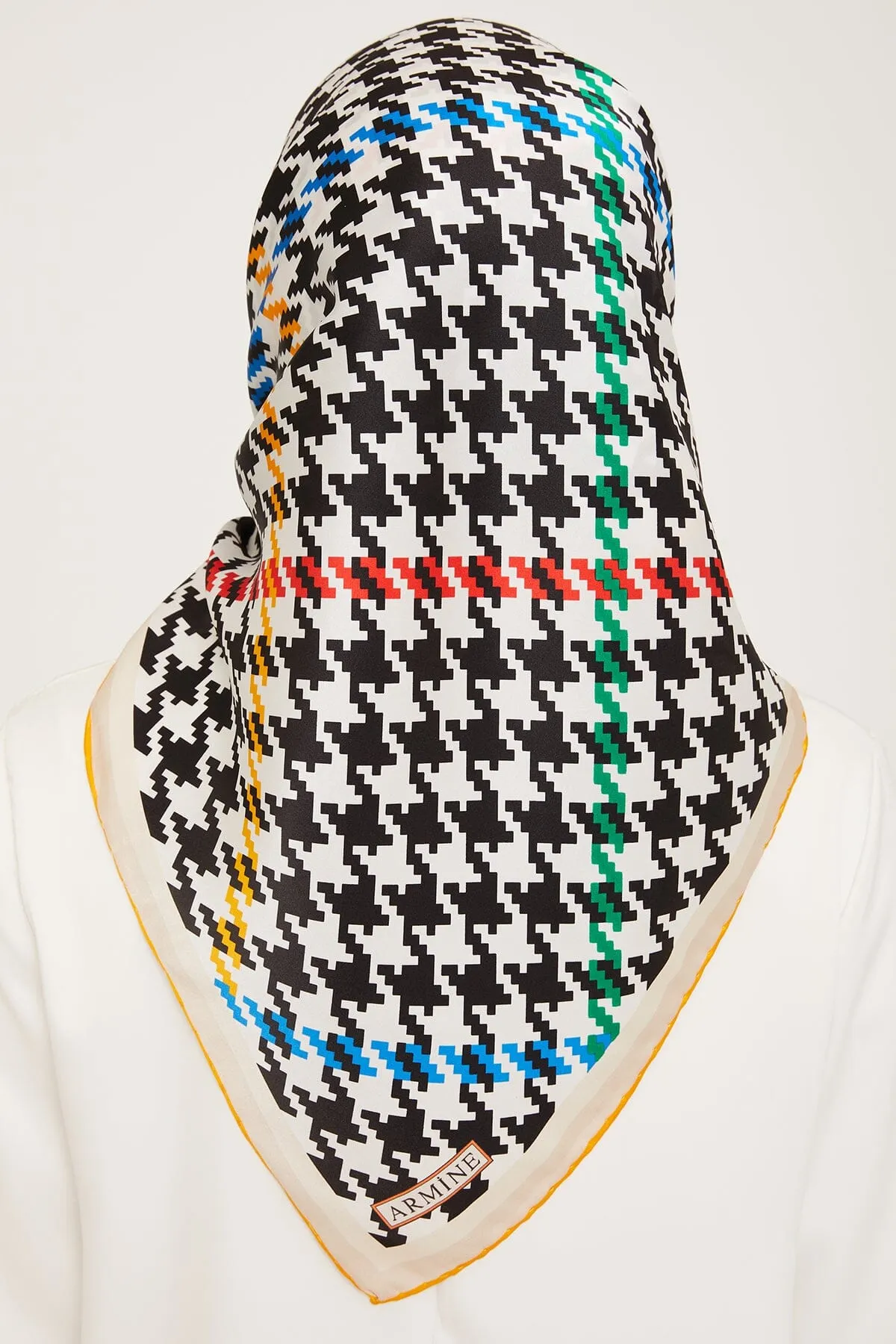 Armine HoundsTooth Square Silk Scarf #1