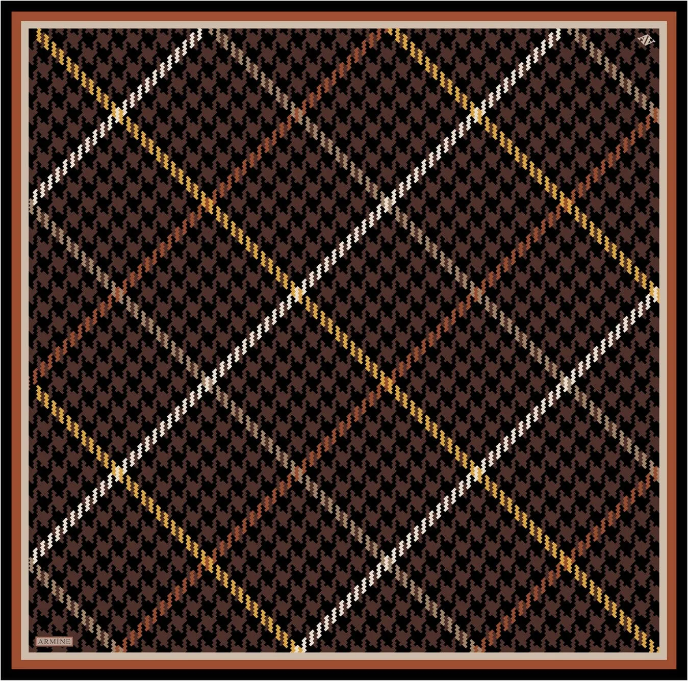 Armine HoundsTooth Square Silk Scarf #33