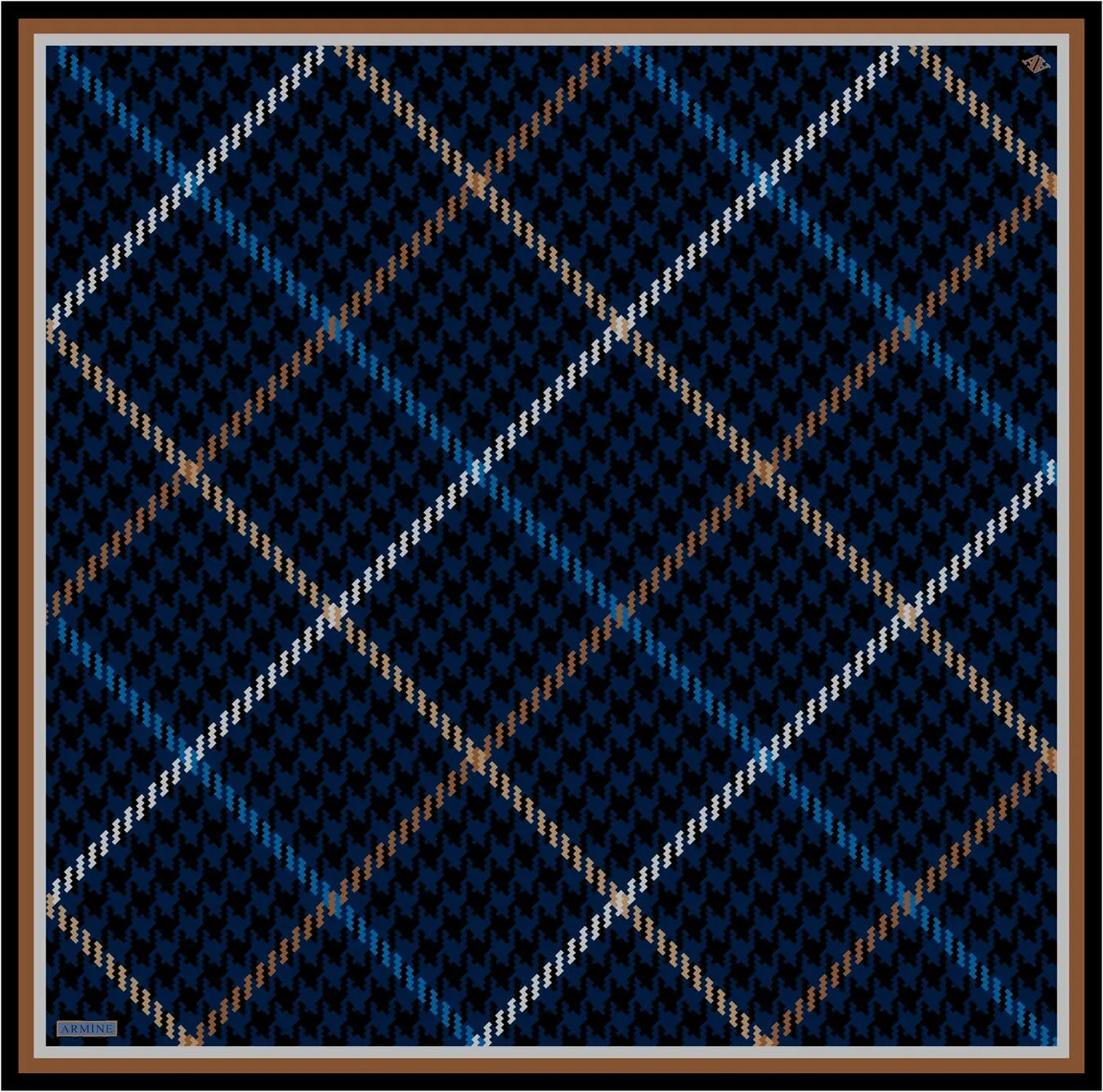 Armine HoundsTooth Square Silk Scarf #7