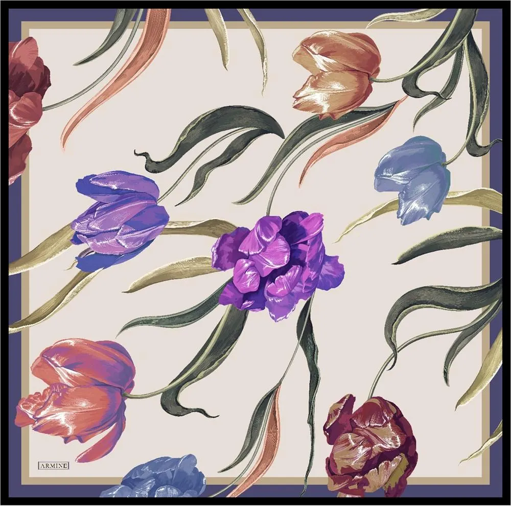 Armine Lori Floral Silk Scarf No. 34