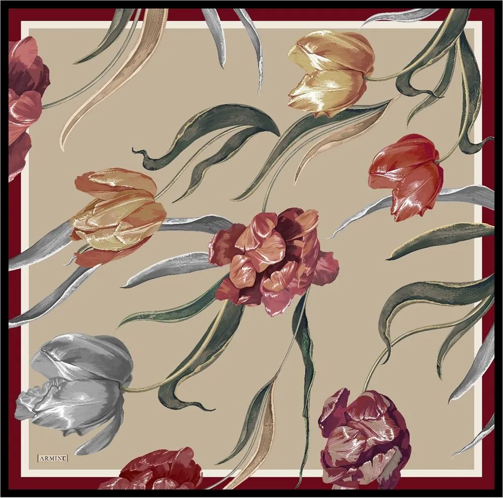 Armine Lori Floral Silk Scarf No. 35