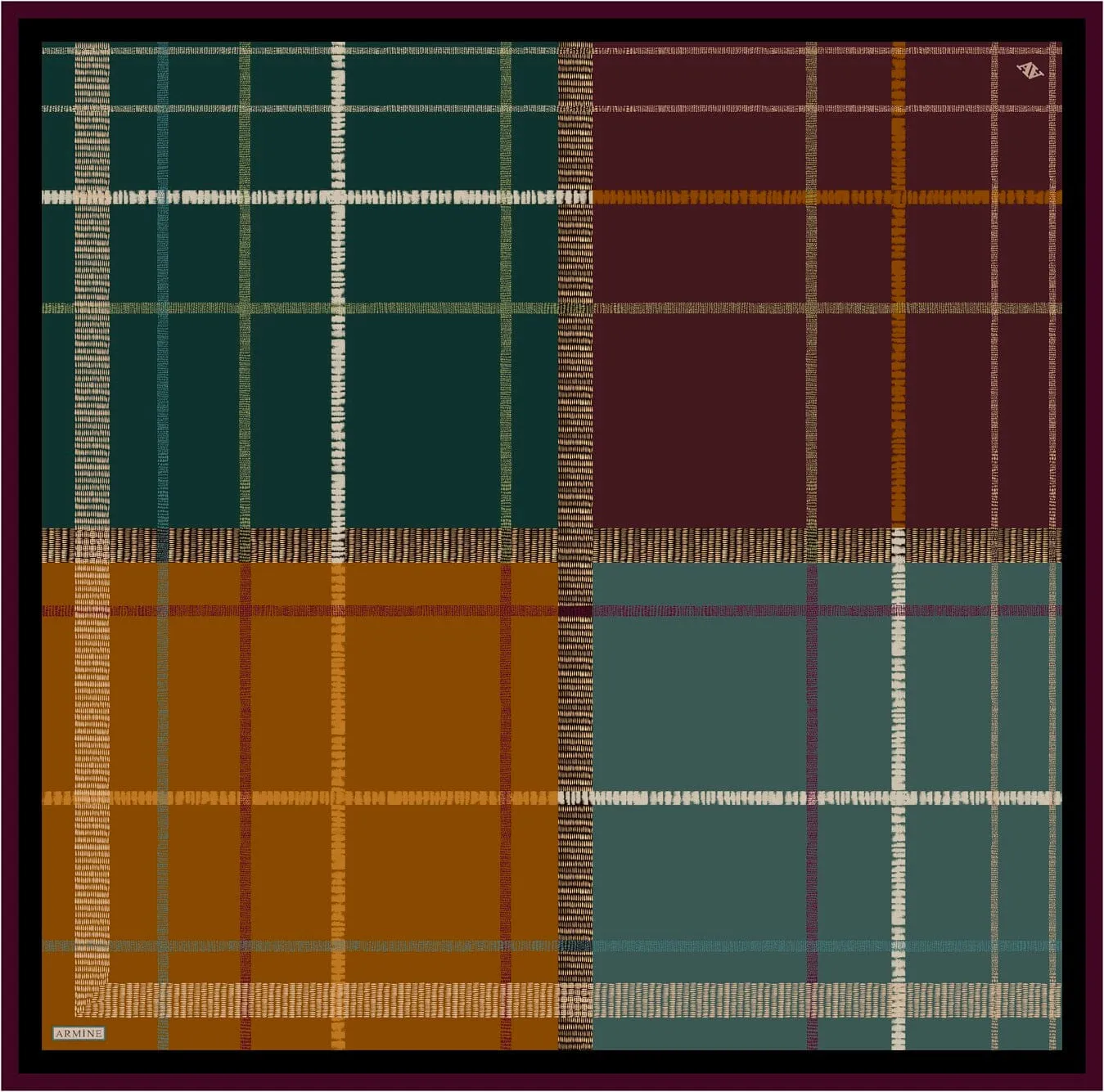 Armine Metro Grid Silk Scarf #33