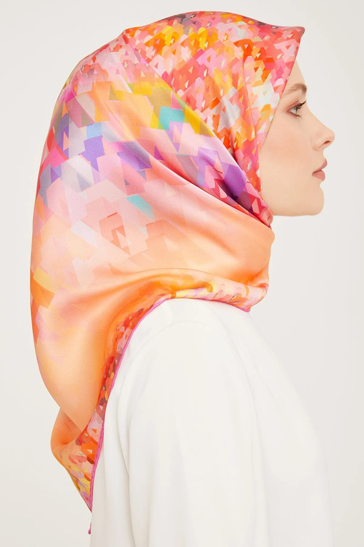 Armine Pixel Chic Silk Scarf #1