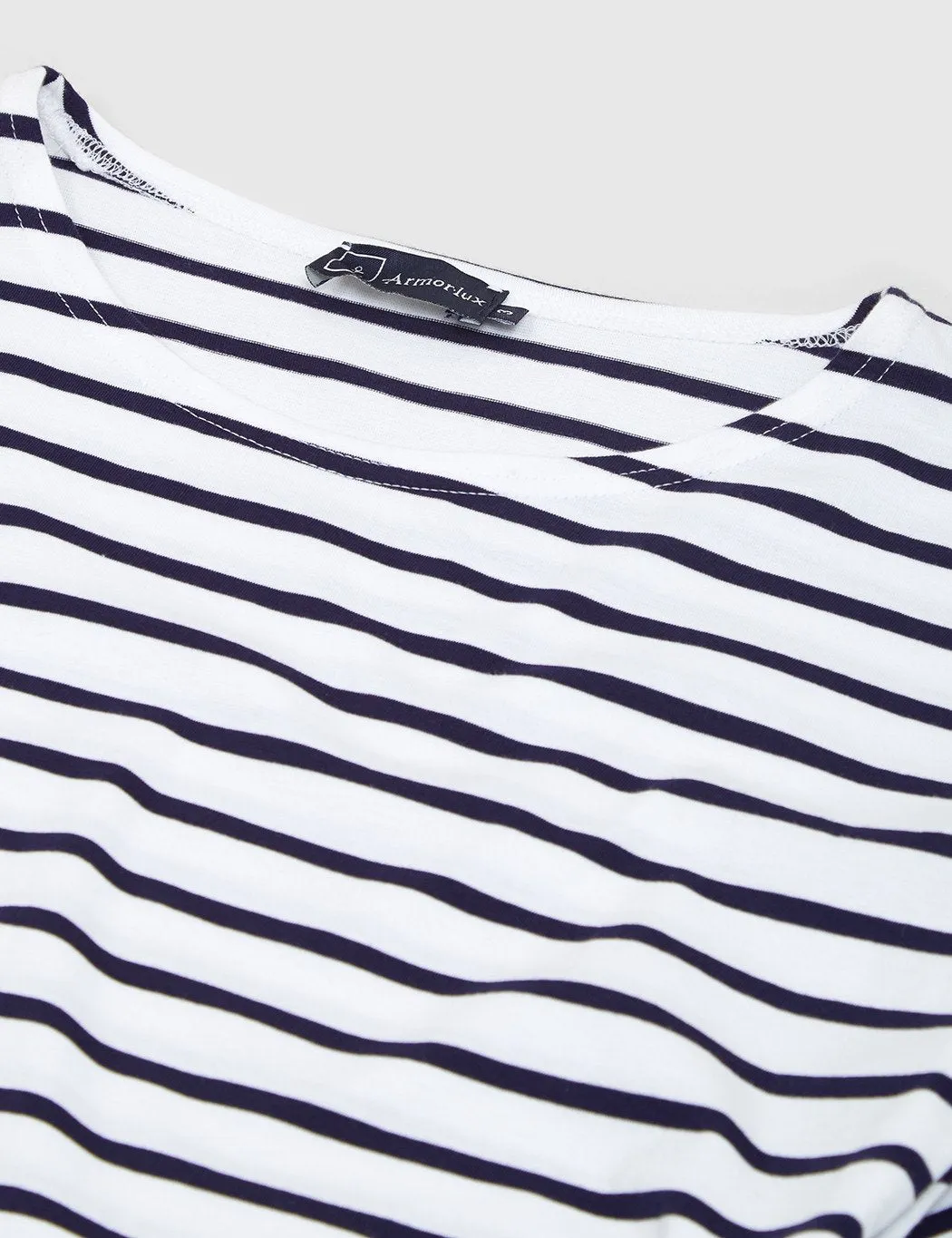 Armor Lux Theviec Breton T-shirt - White/Navy Blue