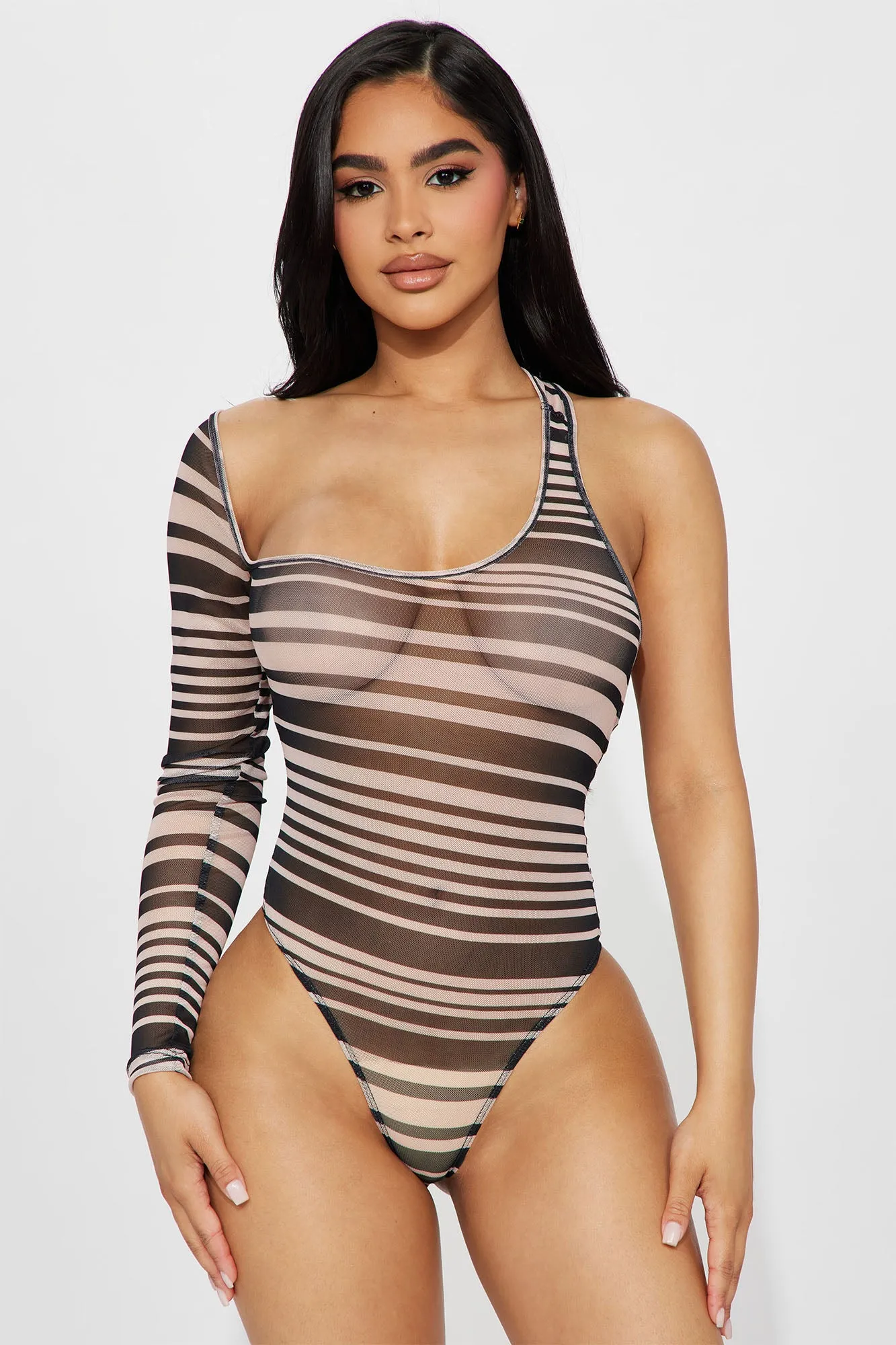 Arms Around Me Mesh Bodysuit - Black/combo