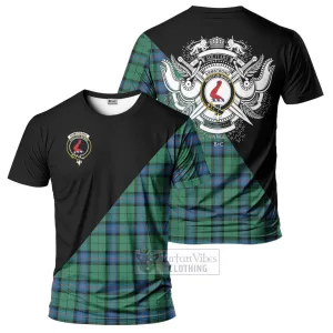 Armstrong Ancient Tartan T-Shirt with Family Crest and Military Logo Style