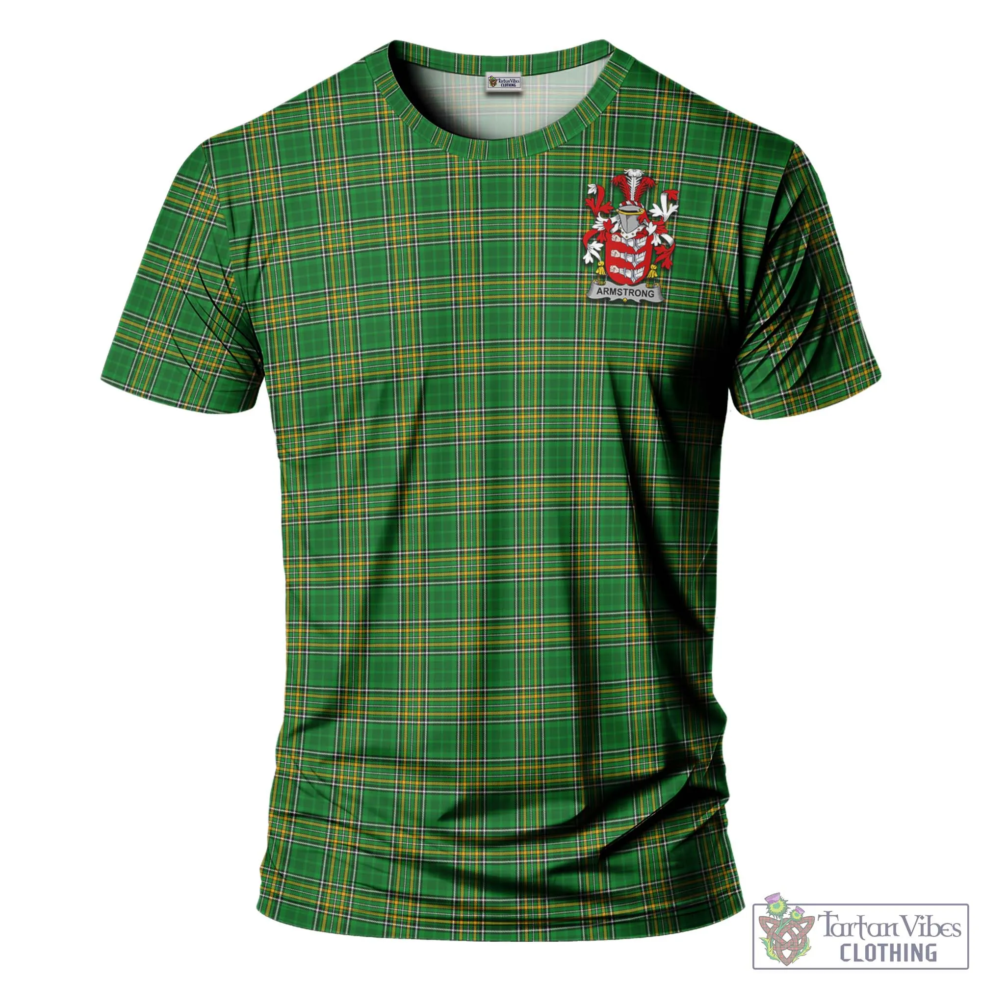 Armstrong Irish Clan Tartan T-Shirt with Family Seal