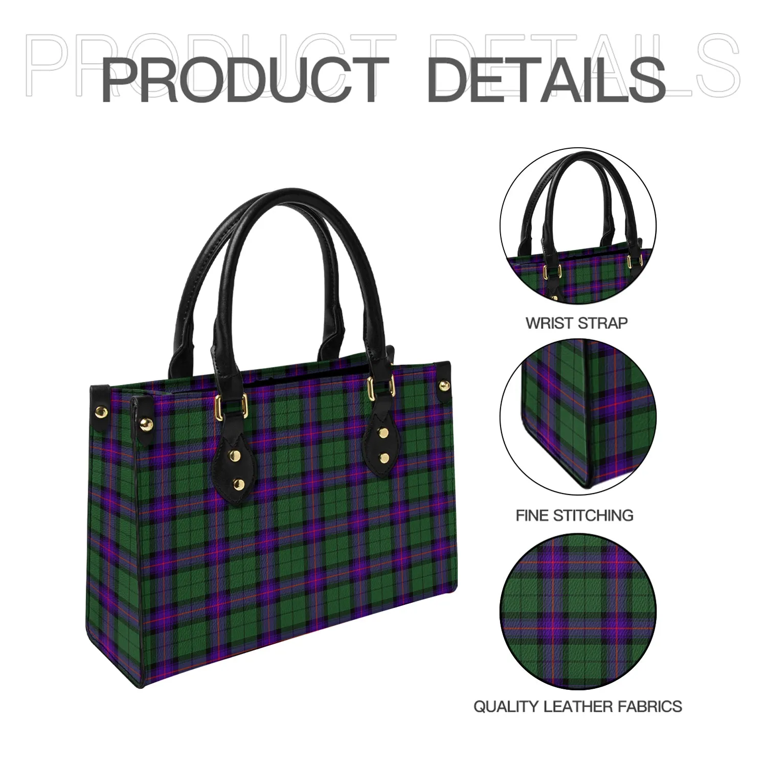 Armstrong Modern Tartan Leather Bag