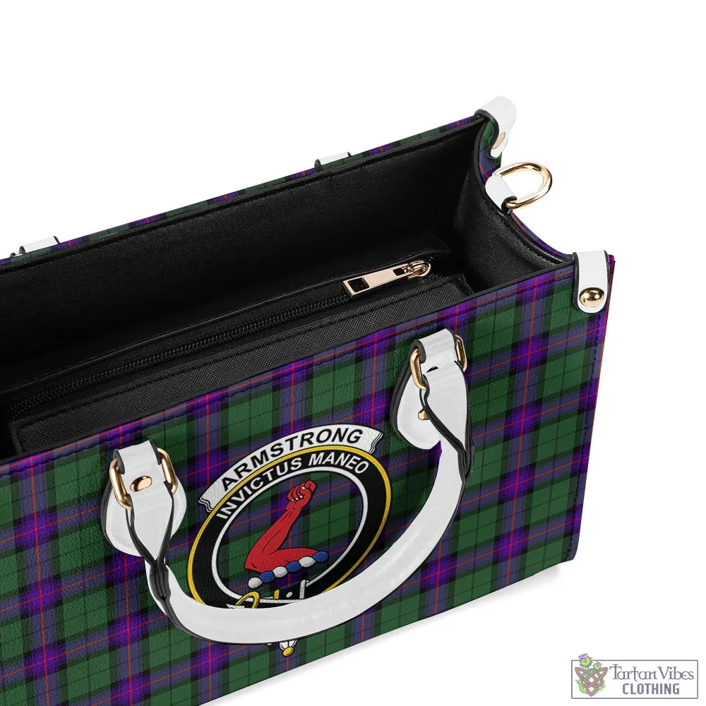 Armstrong Modern Tartan Luxury Leather Handbags with Family Crest