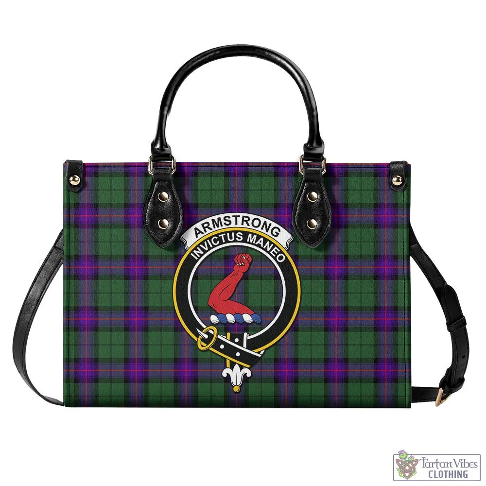 Armstrong Modern Tartan Luxury Leather Handbags with Family Crest