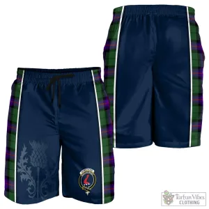 Armstrong Modern Tartan Men's Shorts with Family Crest and Scottish Thistle Vibes Sport Style