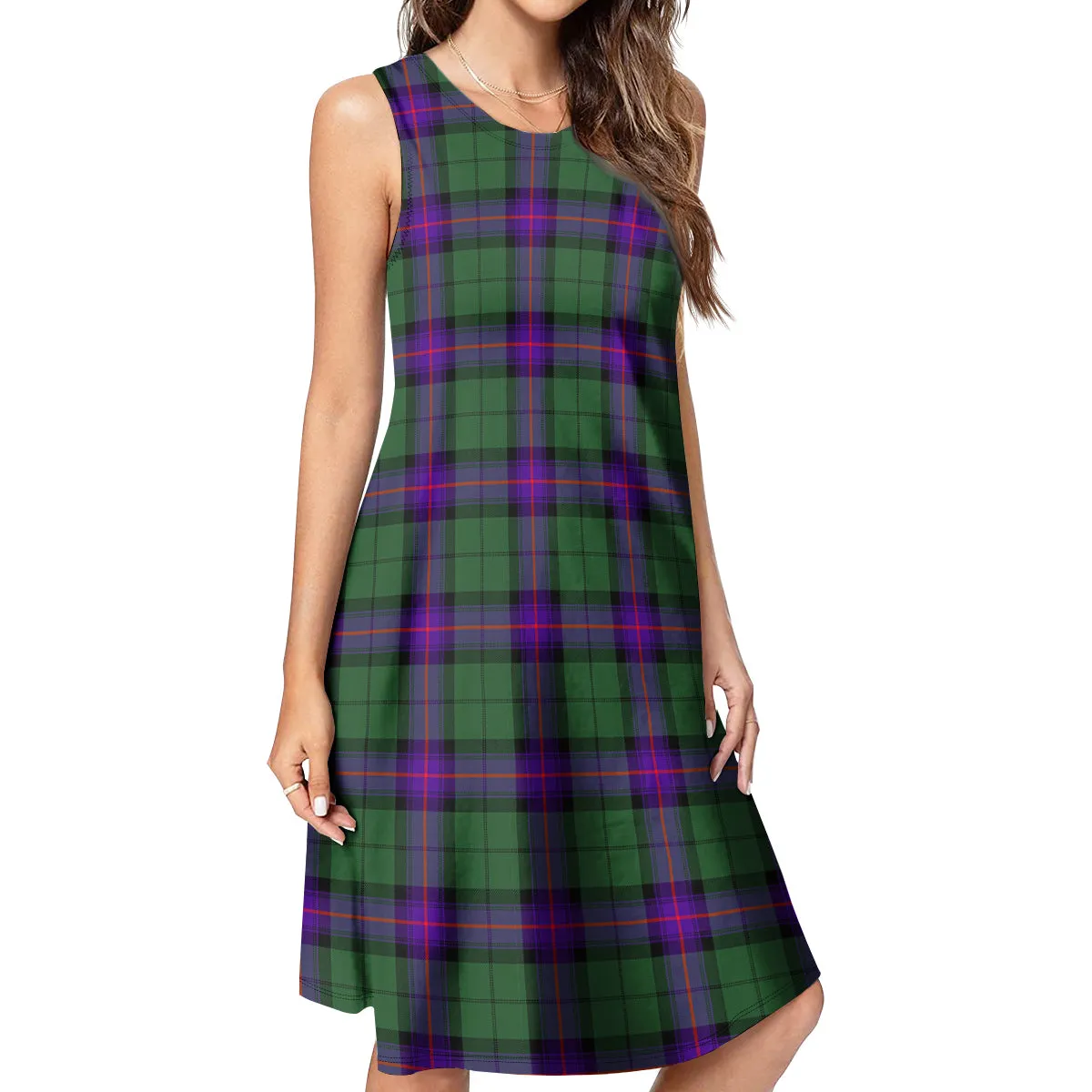 Armstrong Modern Tartan Womens Casual Dresses