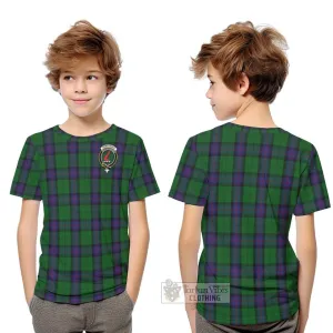 Armstrong Tartan Kid T-Shirt with Family Crest