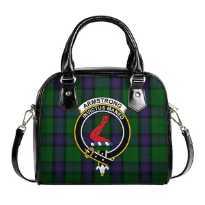 Armstrong Tartan Shoulder Handbags with Family Crest