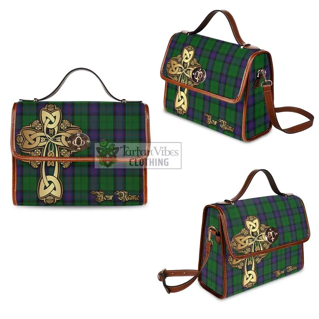 Armstrong Tartan Waterproof Canvas Bag Golden Thistle Celtic Cross Style