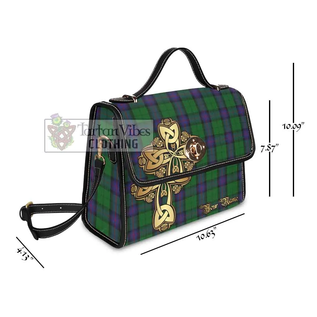 Armstrong Tartan Waterproof Canvas Bag Golden Thistle Celtic Cross Style