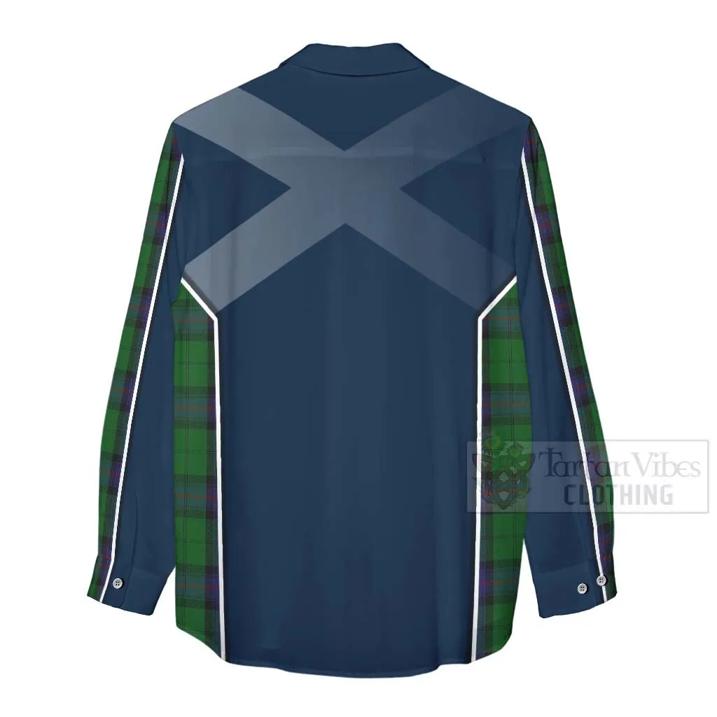 Armstrong Tartan Women's Casual Shirt with Family Crest and Scottish Thistle Vibes Sport Style