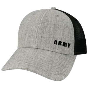 Army Black Knights Heather Grey/Black Lo-Pro Snapback Adjustable Trucker Hat