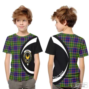 Arnott Tartan Kid T-Shirt with Family Crest Circle Style