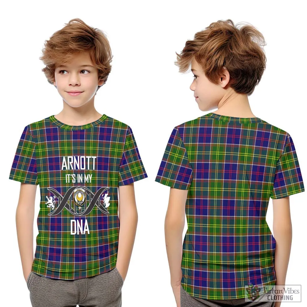 Arnott Tartan Kid T-Shirt with Family Crest DNA In Me Style