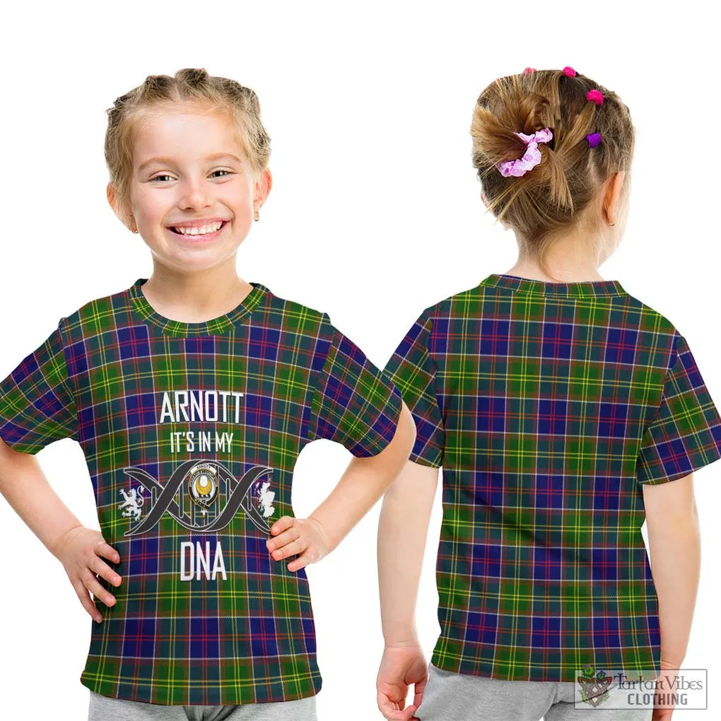 Arnott Tartan Kid T-Shirt with Family Crest DNA In Me Style