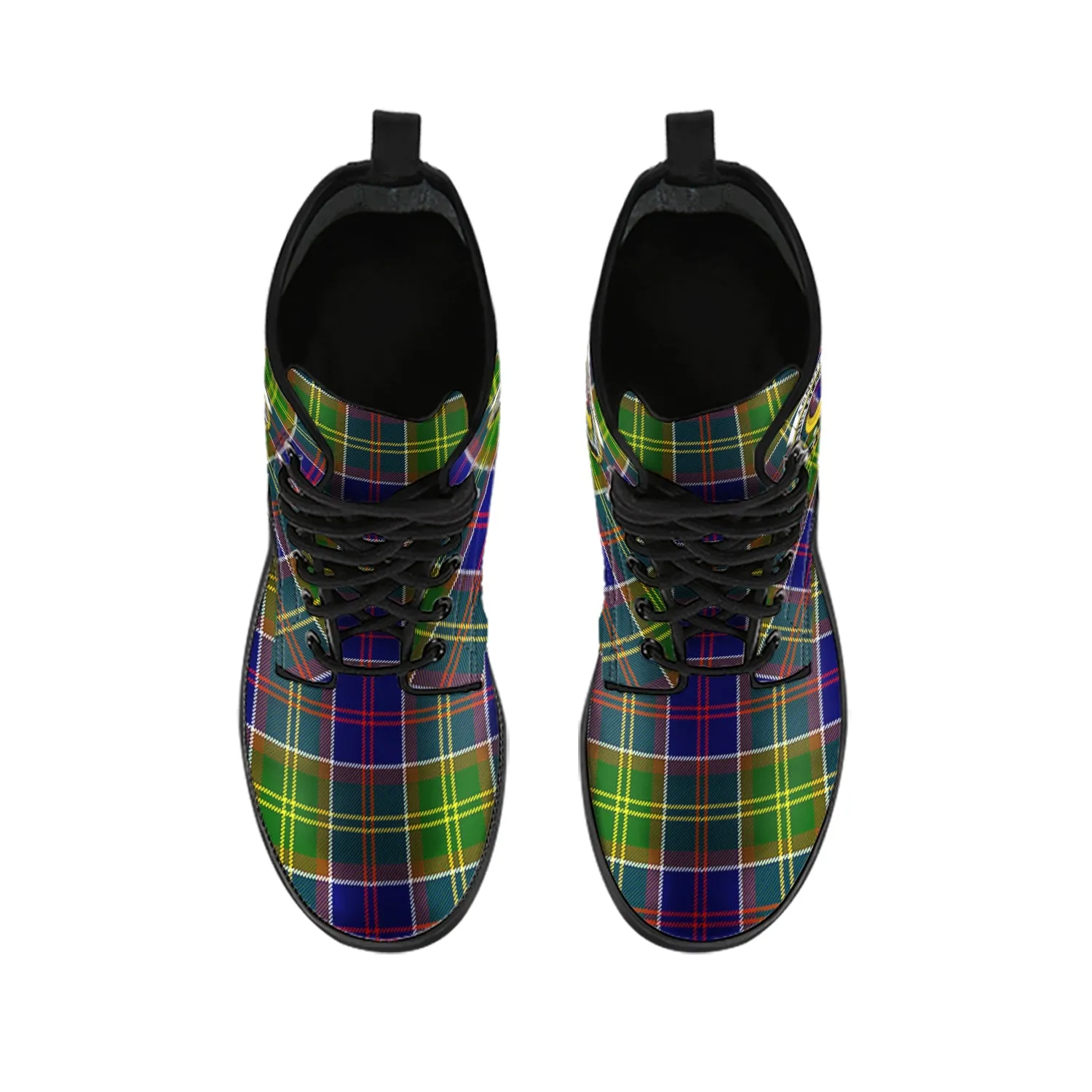 Arnott Tartan Leather Boots with Family Crest