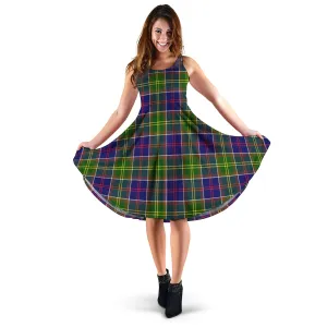 Arnott Tartan Sleeveless Midi Womens Dress