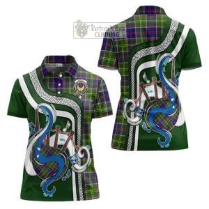 Arnott Tartan Women's Polo Shirt with Epic Bagpipe Style