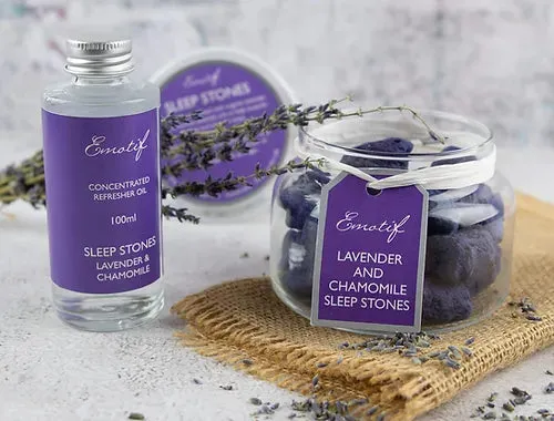 AROMATHERAPY LAVENDER & CHAMOMILE SLEEP STONES GIFT SET