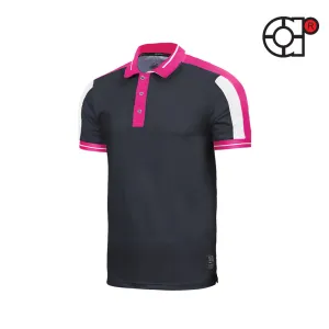 ARORA SHORT SLEEVE DRY FIT SPANDEX GOLFER POLO (BLACK)