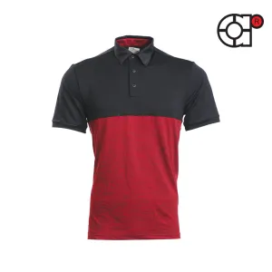 ARORA SHORT SLEEVE SPANDEX GOLFER POLO (MAROON/BLACK)