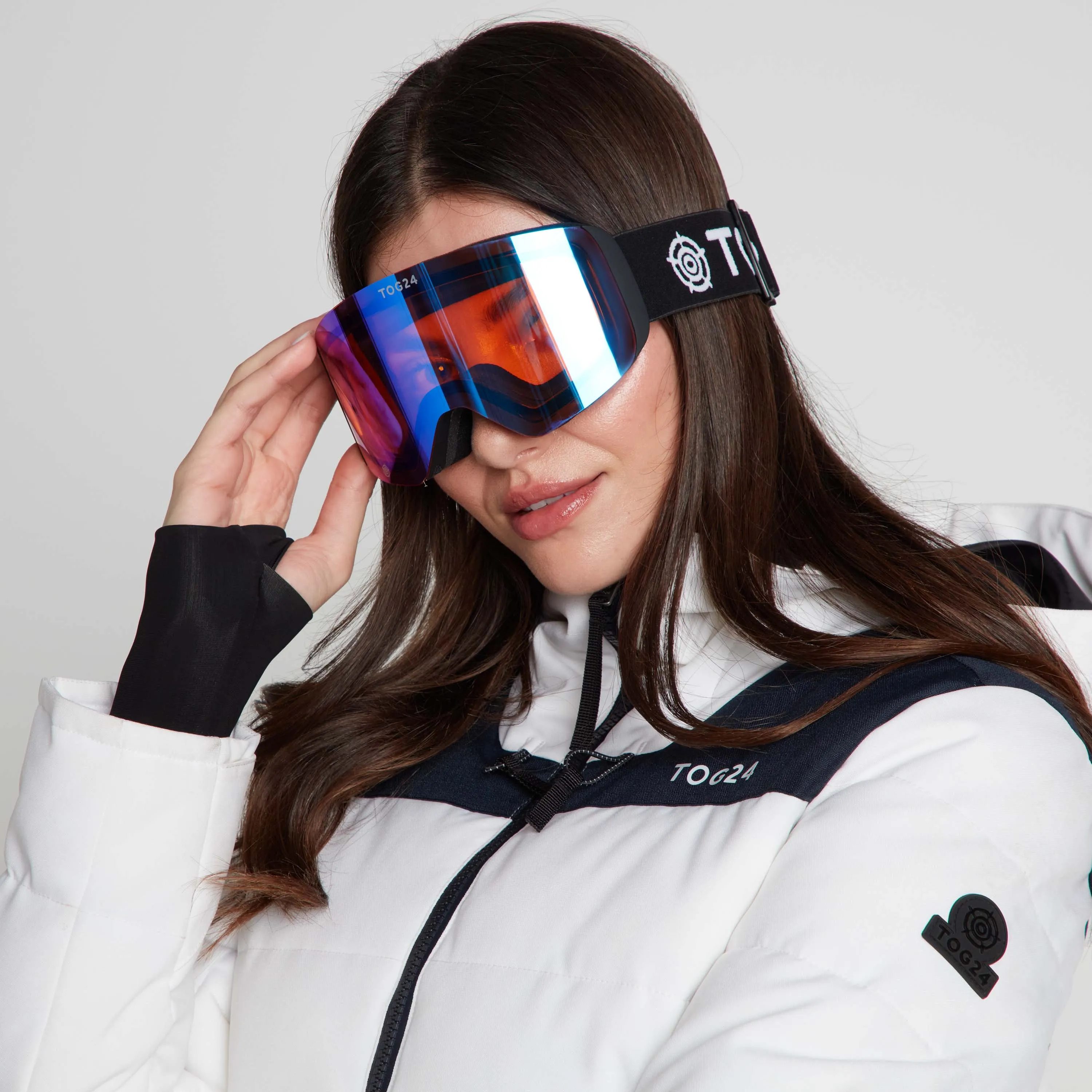 Arosa Goggles - Matt Black/Orange Revo Blue