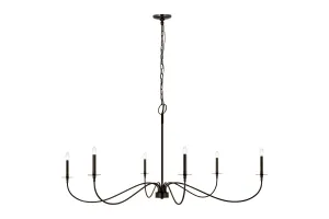 Arrington 6-Light Chandelier in Matte Black