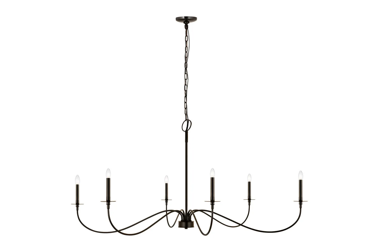 Arrington 6-Light Chandelier in Matte Black