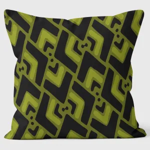 Arrow Green - Abstract Cushion