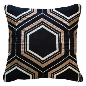 Arrow Hexagon Black Lounge Cushion